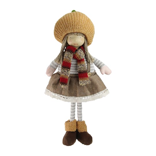 15" Fall Thanksgiving Girl Gnome Standing Figure